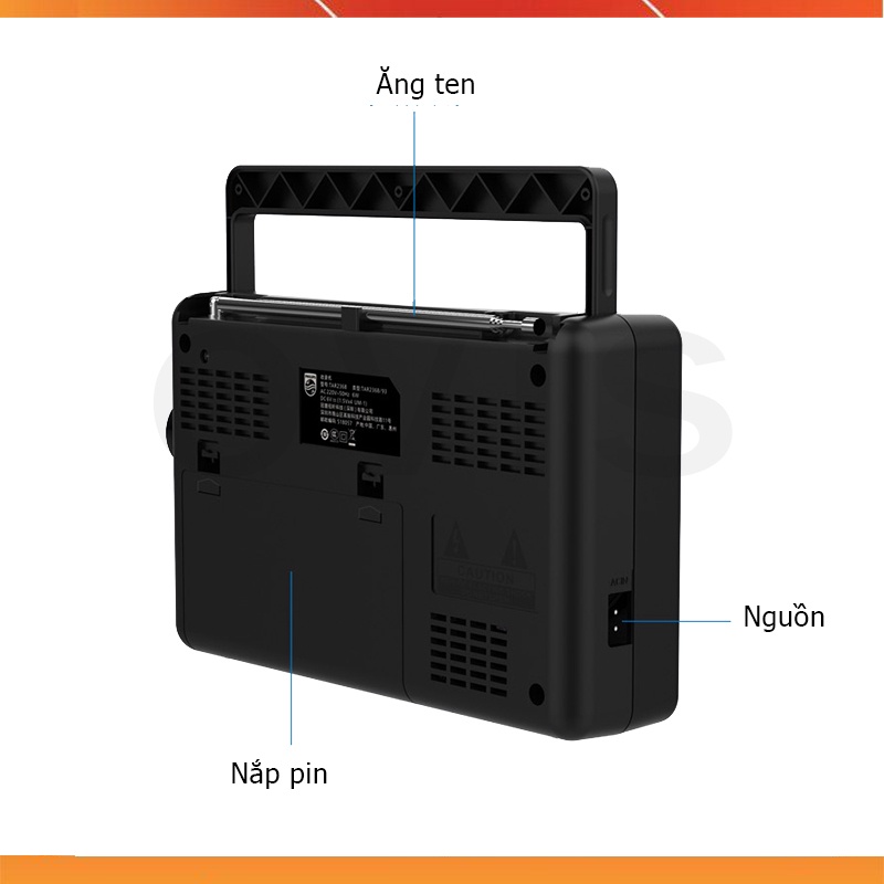 Philips TAR2368 / TAR3368 / TAR3568 - Đài Radio AM/FM/SW Cổ Điển Cỡ Lớn Dành Cho Người Già, Công Suất 6W