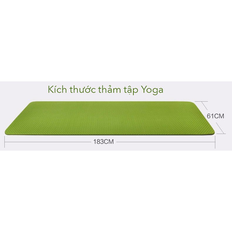 Thảm Yoga, Gym, Fitness Cao Cấp dày 6mm TPE Hàn Quốc Kèm ảnh thật