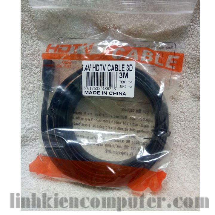 Cáp kết nối HDMI dẹp 3 mét, kết nối laptop với tivi