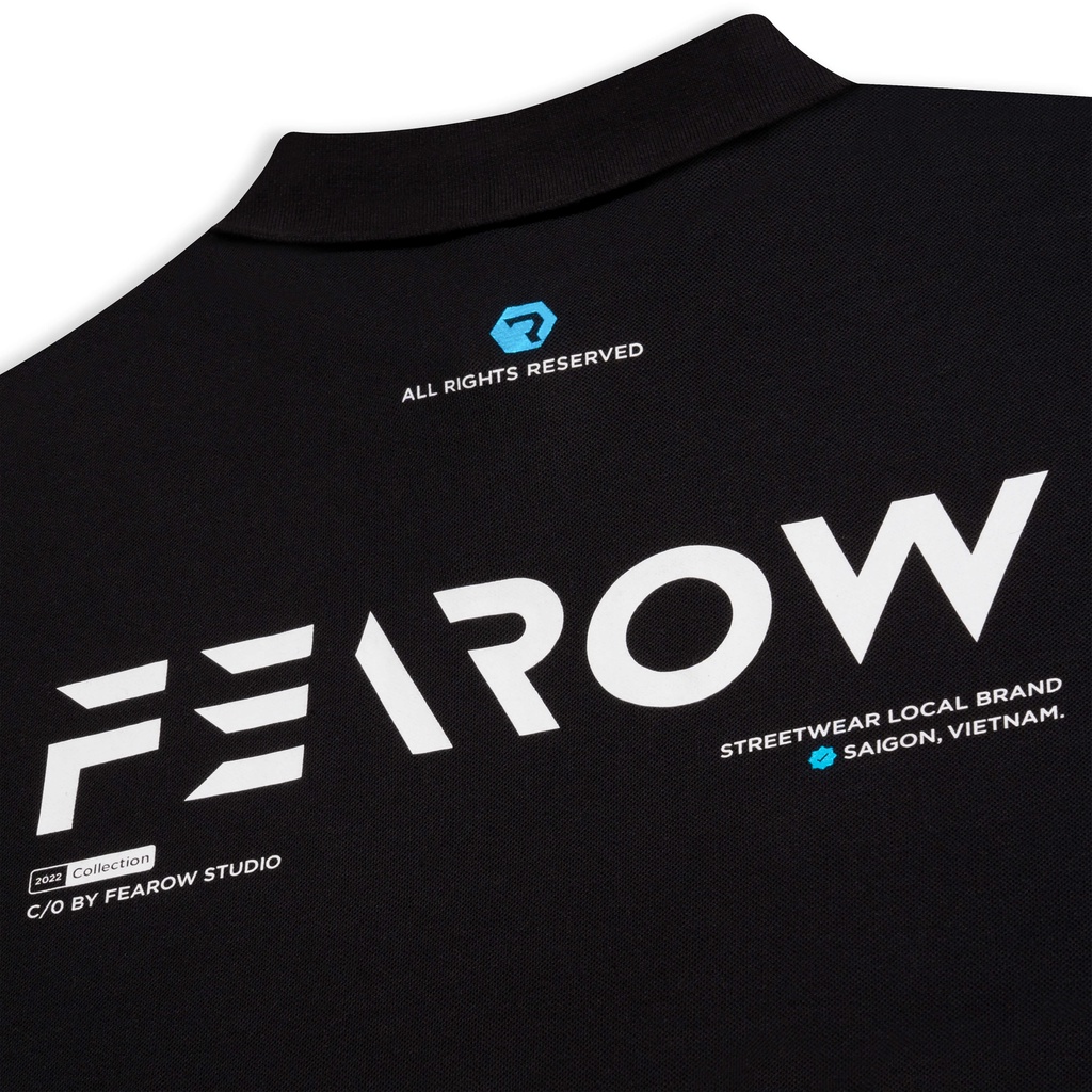 Áo polo nam nữ local brand unisex Fearow Signature / Màu Đen - FW701