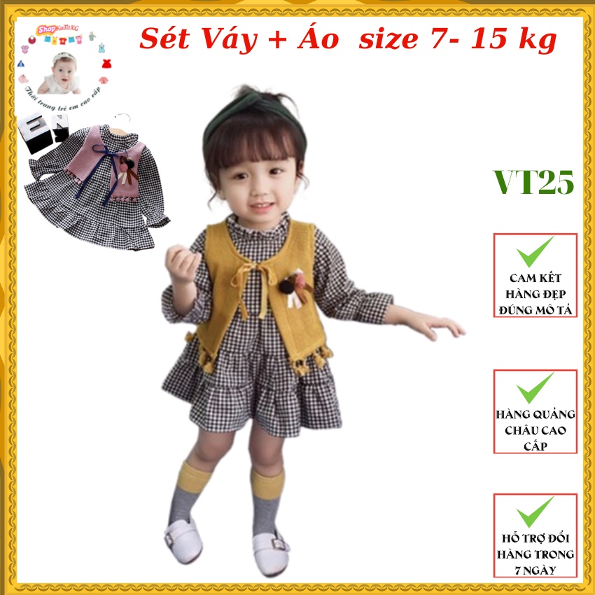 Váy thu đông bé gái size 7-15kg VT25