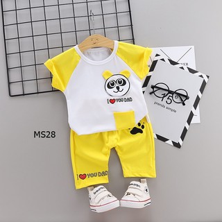 BỘ QUẦN ÁO BÉ TRAI BÉ GÁI GẤU TÚI