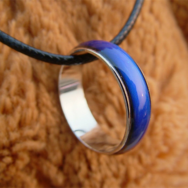 Nhẫn Hình Bầu Dục Cảm Xúc Thay Đổi Màu Sắc Retro