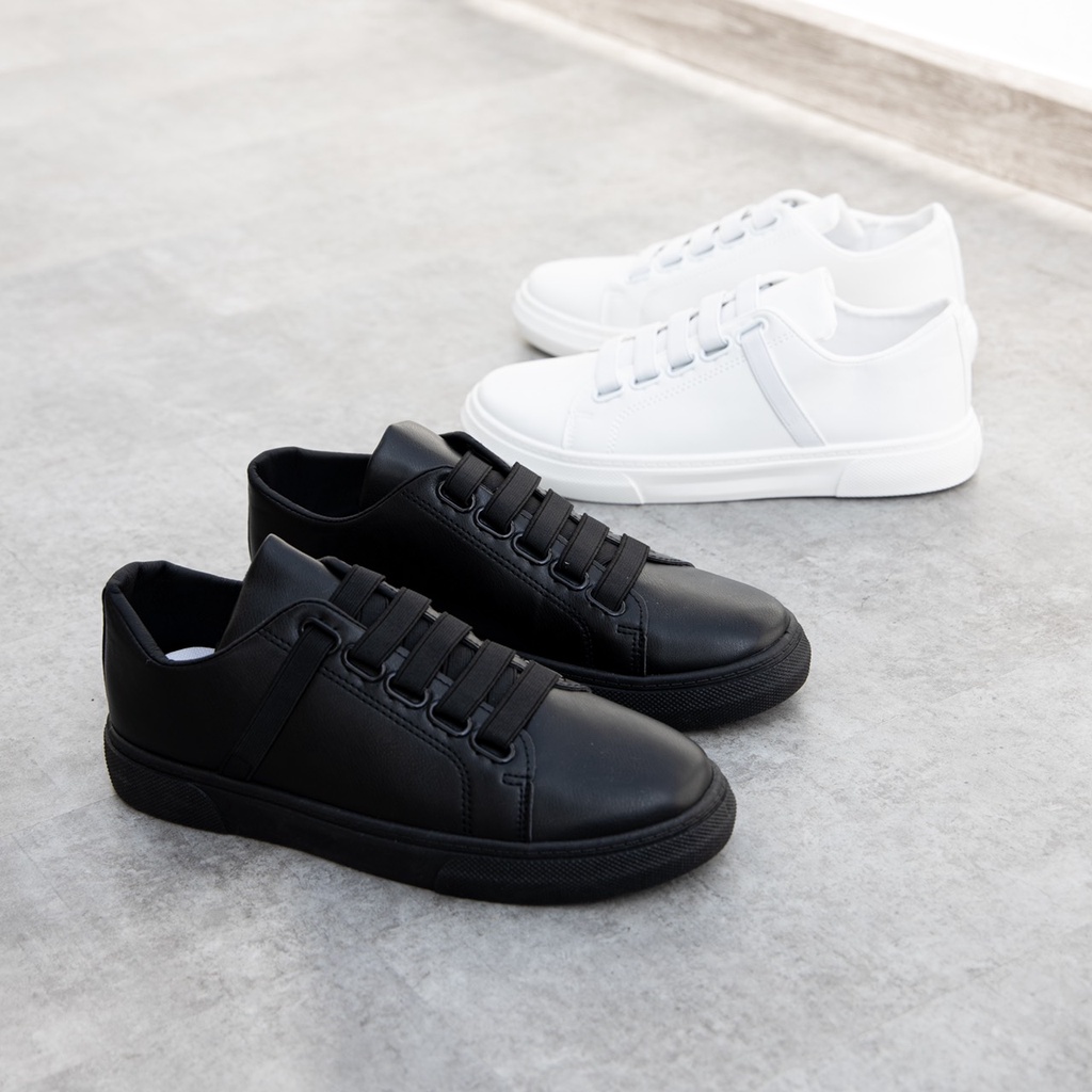 [Mã SKAMFS114M giảm 10% đơn 100K] Giày Thể Thao Nam MWC giày sneaker da trơn dây thun basic nam tính NATT - 5334