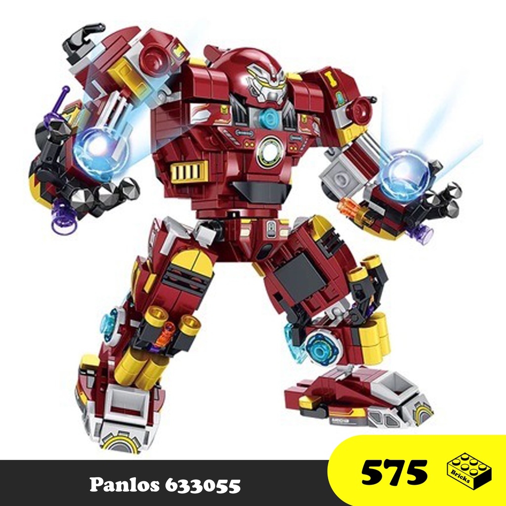 Đồ chơi Lắp ráp Hulkbuster Mech 12 in 1 - Panlos 633055 Hulkbuster Marvel - Đồ chơi thông minh - Xếp hình trí tuệ