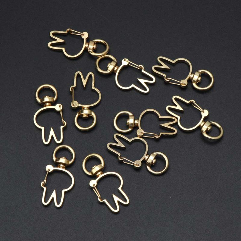 Set 10 móc khóa kim loại hình chú thỏ dễ thương