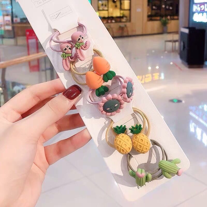 Dây buộc tóc cao su co giãn phong cách Hàn Quốc dễ thương cho bé gái