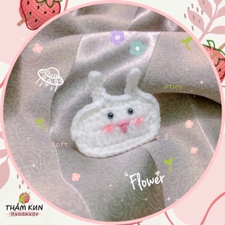 Kẹp tóc len thỏ handmade, kẹp tóc đan len, kẹp tóc handmade