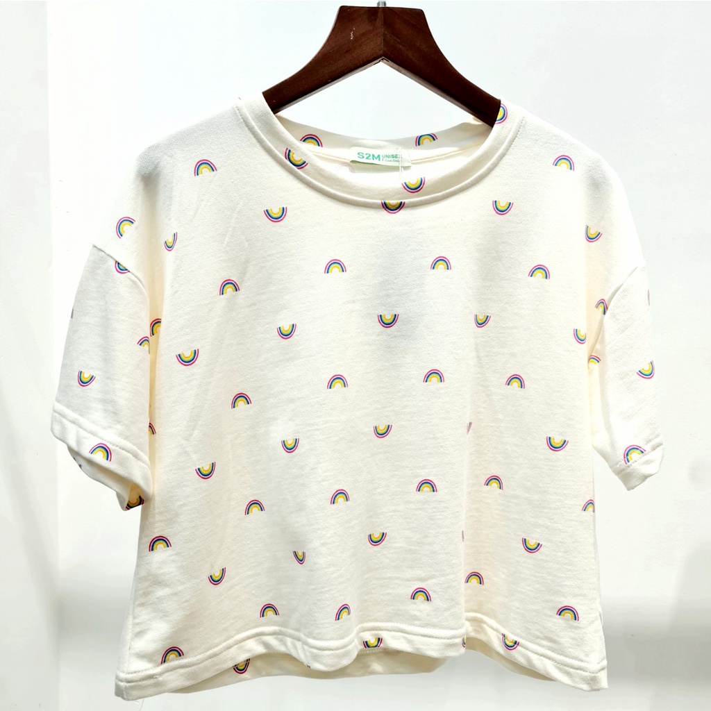 Áo Croptop Nữ Hoạ tiết và thêu áo croptop Form Rộng chuẩn hàn quốc cotton 100% | BigBuy360 - bigbuy360.vn