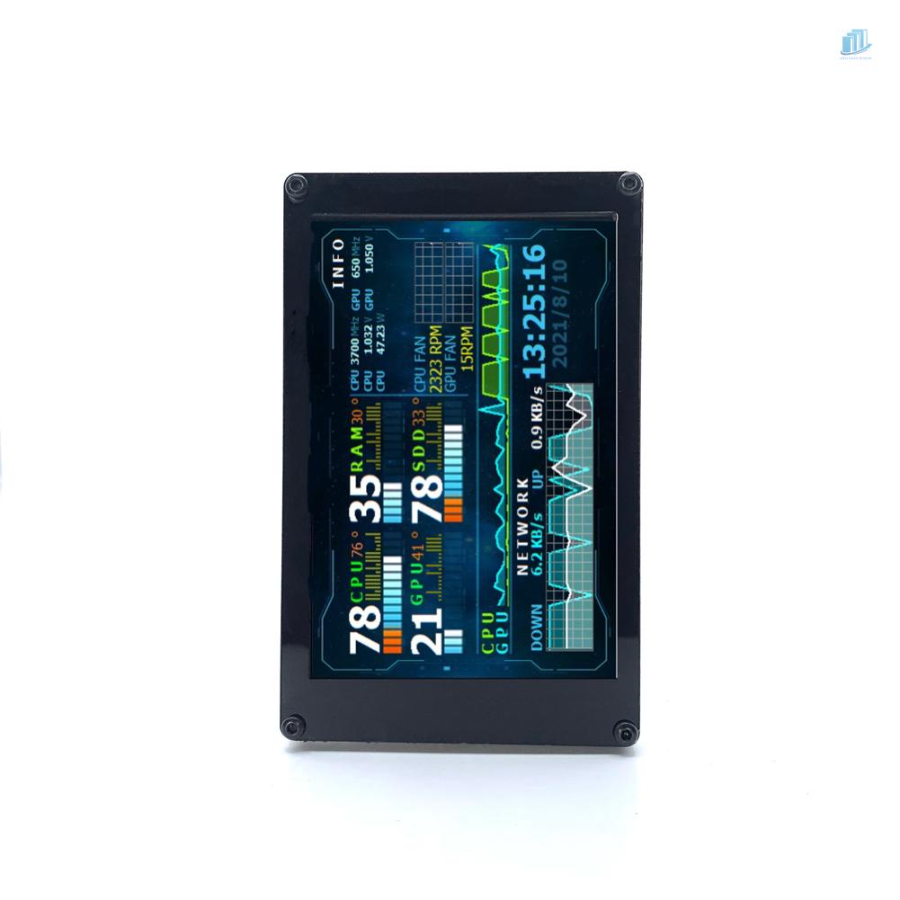Màn Hình Ngang Mini s2mwvn6】3.5 Inch IPS Màn Hình Ngang Xoay 360 Độ Tiện Dụng° Cổng USB Kép Cho Raspberry Pi Máy Tính ITX