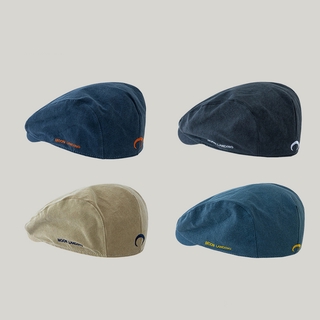 Mũ Beret Thêu Hình Mặt Trăng Phong Cách Retro Nhật Bản Cho Nam Nữ