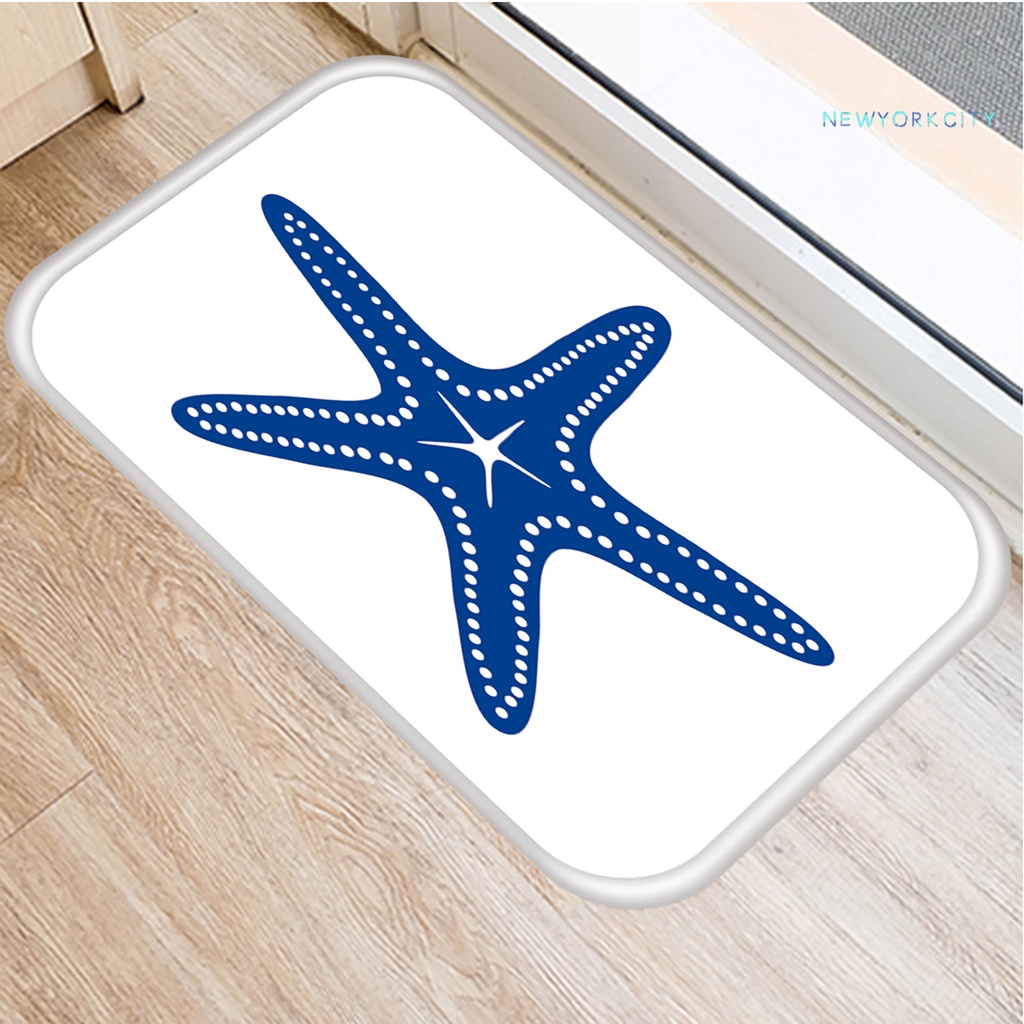 Thảm Chùi Chân Không Phai In Họa Tiết Trong Suốt Có Thể Giặt Sạch Cho Dorm