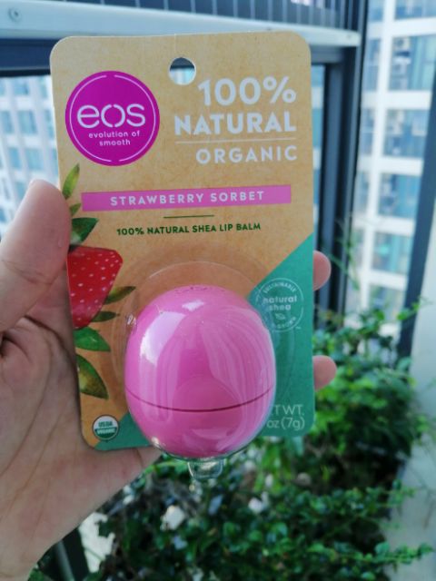 [AUTH USA] Son dưỡng trứng EOS Natural & Organic Shea Lip Balm Mỹ