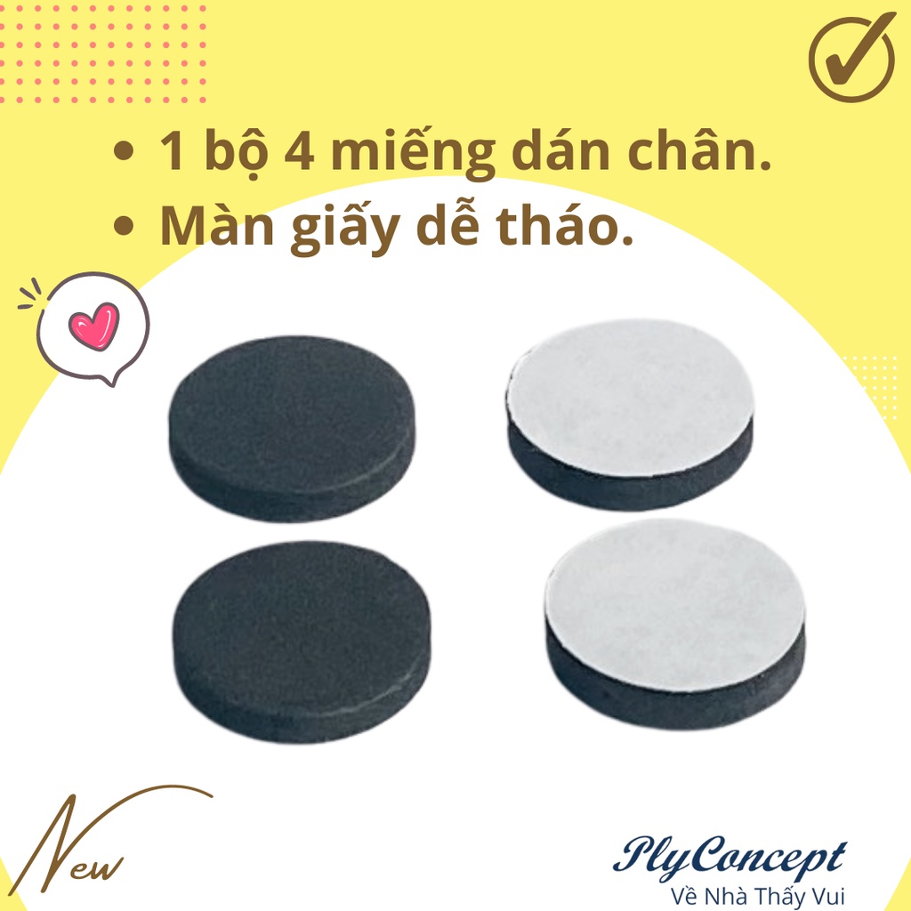 Miếng dán chống trầy xước Mini, miếng lót kê chân ghế, kệ, loa máy tính, vật dụng gia đình.