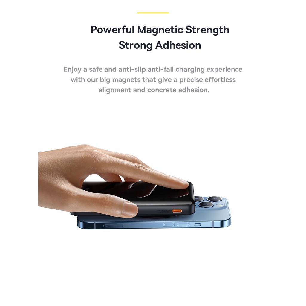 Sạc dự phòng không dây Baseus Magnetic Bracket Wireless Fast Charge Power Bank  dung lượng 10000mAh PD20W nhẹ và nhỏ gọn