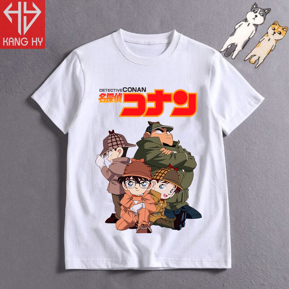 4 mẫu áo thun in hình conan in tại shop Vải Cotton 4 chiều F120