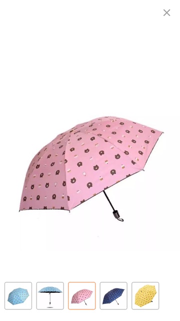Ô gấp gọn gấu brown chống tia UV