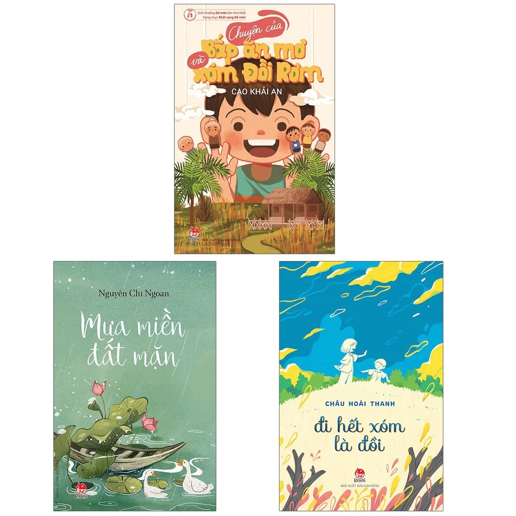 Sách Kim Đồng - Combo Chuyện Của Bắp Ăn Mơ Và Xóm Đồi Rơm + Đi Hết Xóm Là Đồi + Mưa Miền Đất Mặn