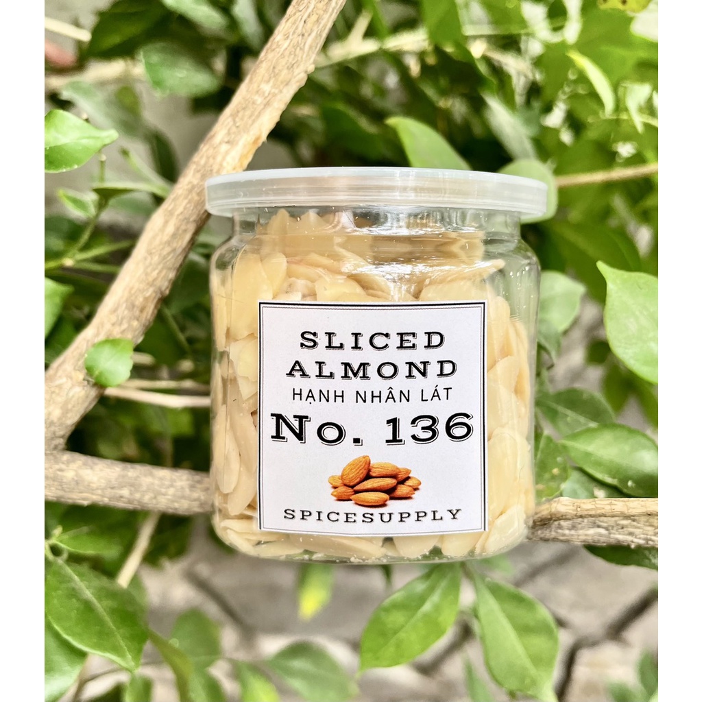 Sliced Almond - Hạnh nhân thái lát SPICESUPPLY Việt Nam nấu chè và làm bánh hũ 60g
