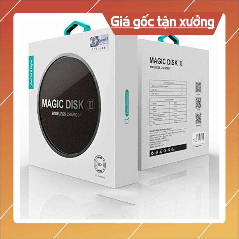 Đế sạc không dây hỗ trợ sạc nhanh chính hãng Nillkin Magic Disk III thế hệ thứ 3 đạt chuẩn MFI của Apple