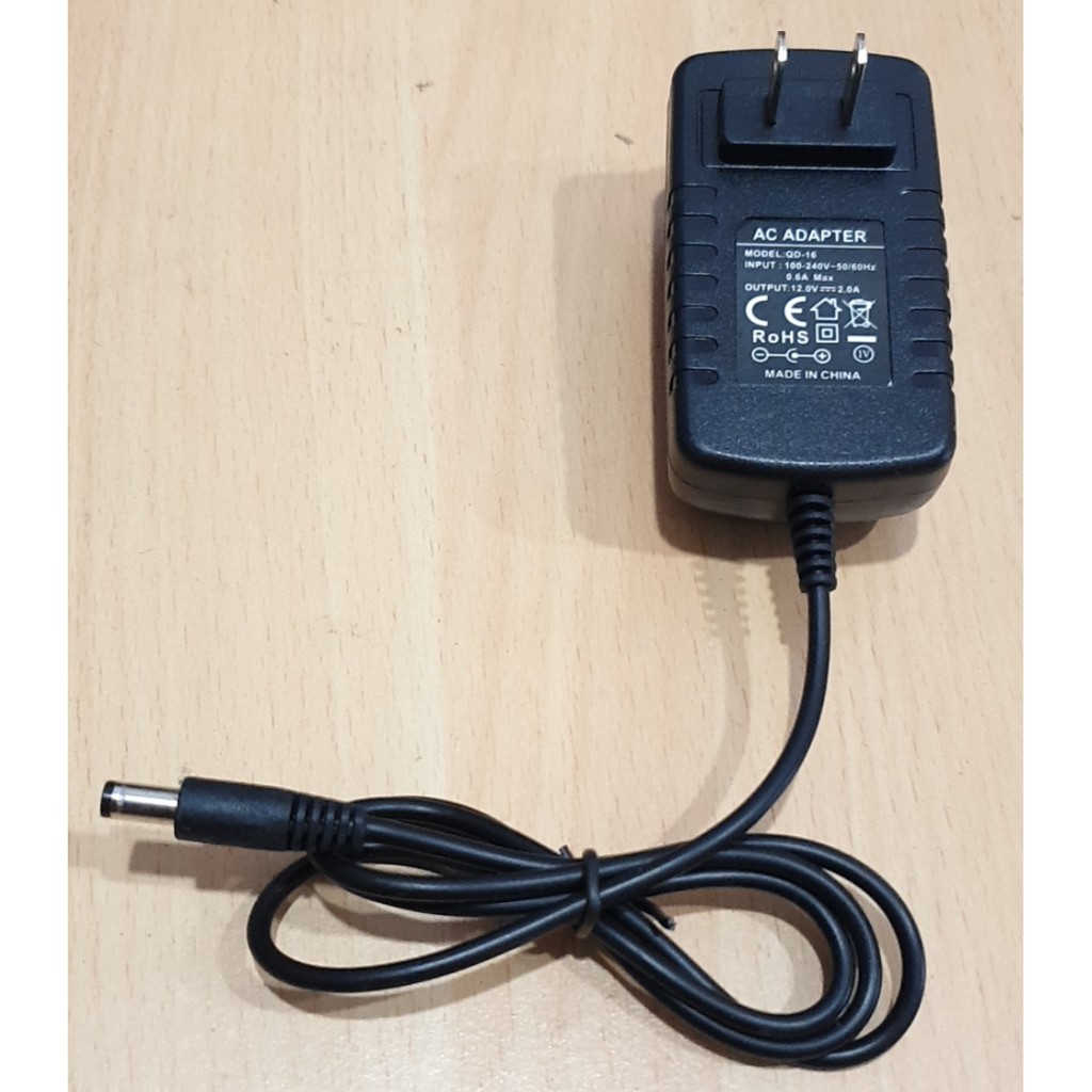 Adapter 12V/2A 5.5mm x 2.1mm | BigBuy360 - bigbuy360.vn