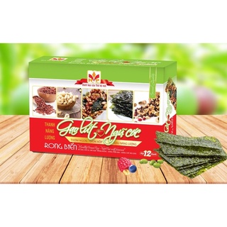 thanh gạo lứt ngũ cốc rong biển hộp 220g/12 thanh