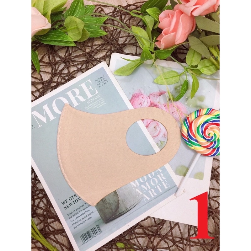 Khẩu trang vải poly 2 da, khẩu trang vải su