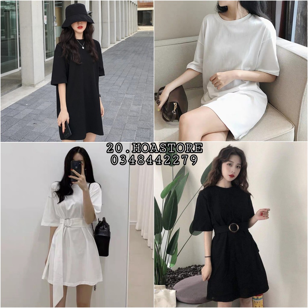 VÁY TAY LỠ TẶNG KÈM BELT HOT - ĐẦM MẶC 2 KIỂU BASIC