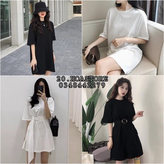 VÁY TAY LỠ TẶNG KÈM BELT HOT - ĐẦM MẶC 2 KIỂU BASIC