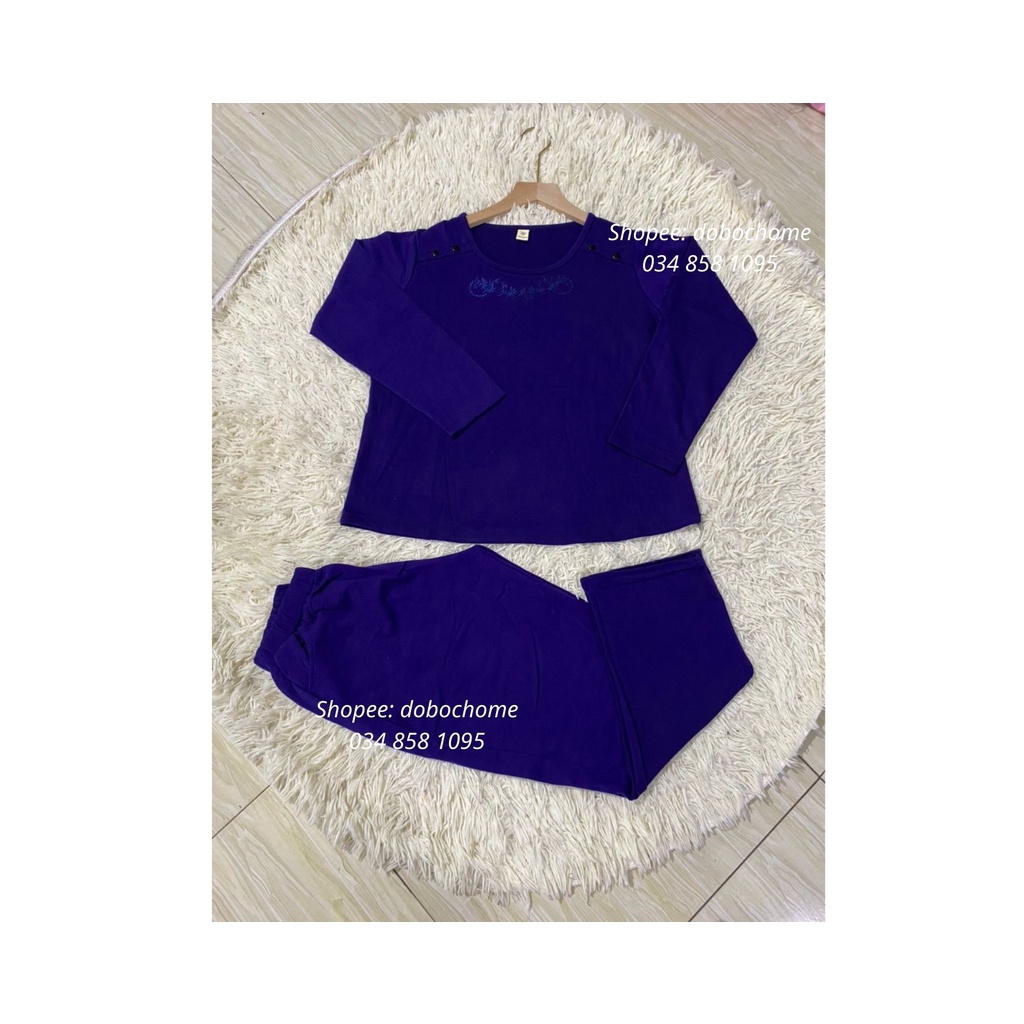 Đồ Bộ Thu Đông Trung Niên Quần Áo Dài Tay Quần Áo Người Già Cho Mẹ Cho Bà