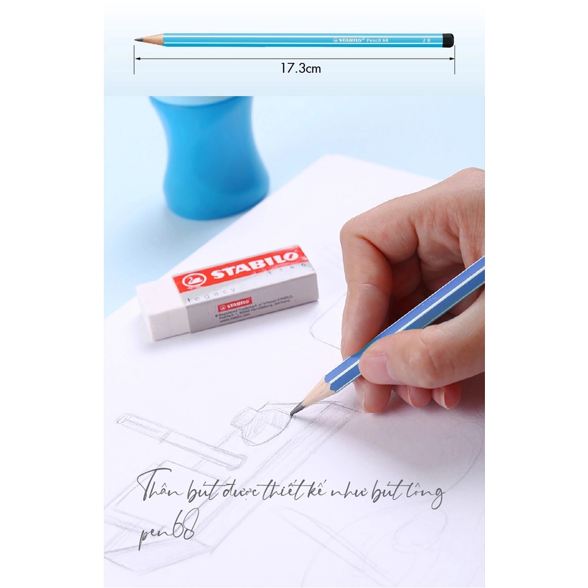 Bút chì gỗ STABILO pencil 68 2B (PC68-2B)