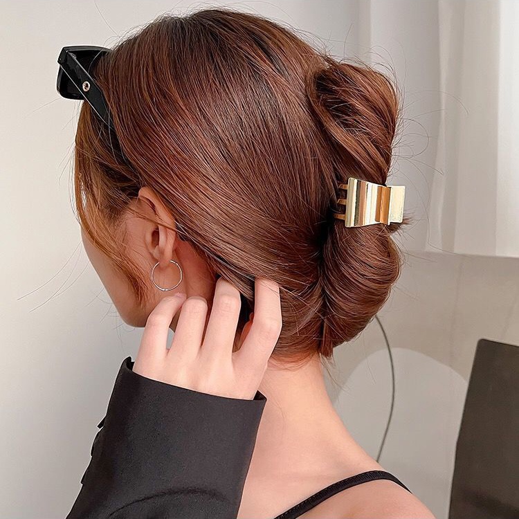 Kẹp tóc càng cua 3 răng Hàn Quốc nữ đẹp hottrend kim loại cỡ size nhỏ PK076