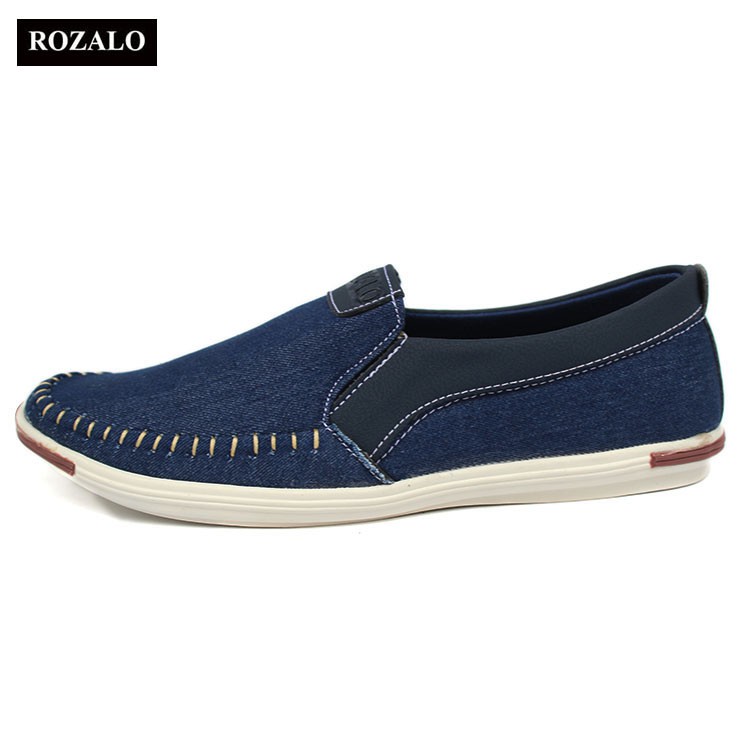 Giày lười vải khâu siêu bền thời trang nam Rozalo R4520