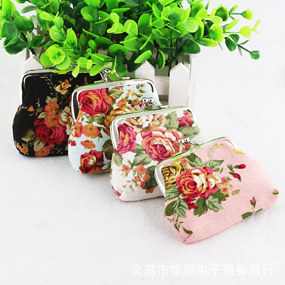 Ví đựng tiền họa tiết hoa phong cách cổ điển xinh xắn | BigBuy360 - bigbuy360.vn