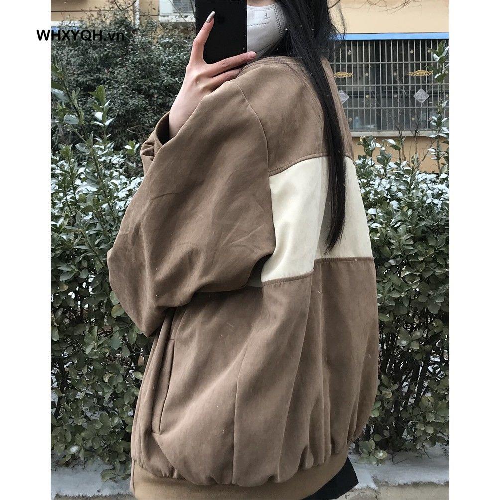 Áo Khoác Bóng Chày Plus Size Phong Cách Đường Phố Mỹ Cho Cặp Đôi