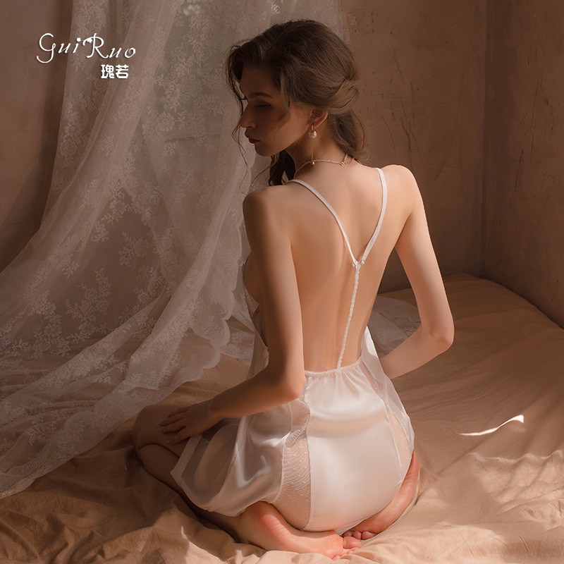 [SẴN] Váy Ngủ Hai Dây Sexy Gợi Cảm Quyến Rũ Kèm MS1575 [CWEAR.SEXY_ĐỒ NGỦ &amp; NỘI Y CAO CẤP]