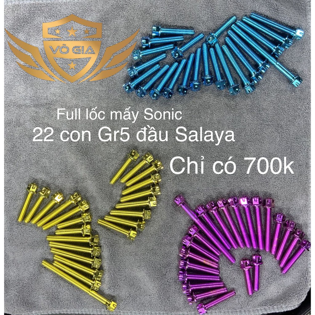 FULL Ốc LỐC MÁY TITAN GR5 ĐẦU SALAYA Cho Sonic, winner, ex, future, raider, satria...