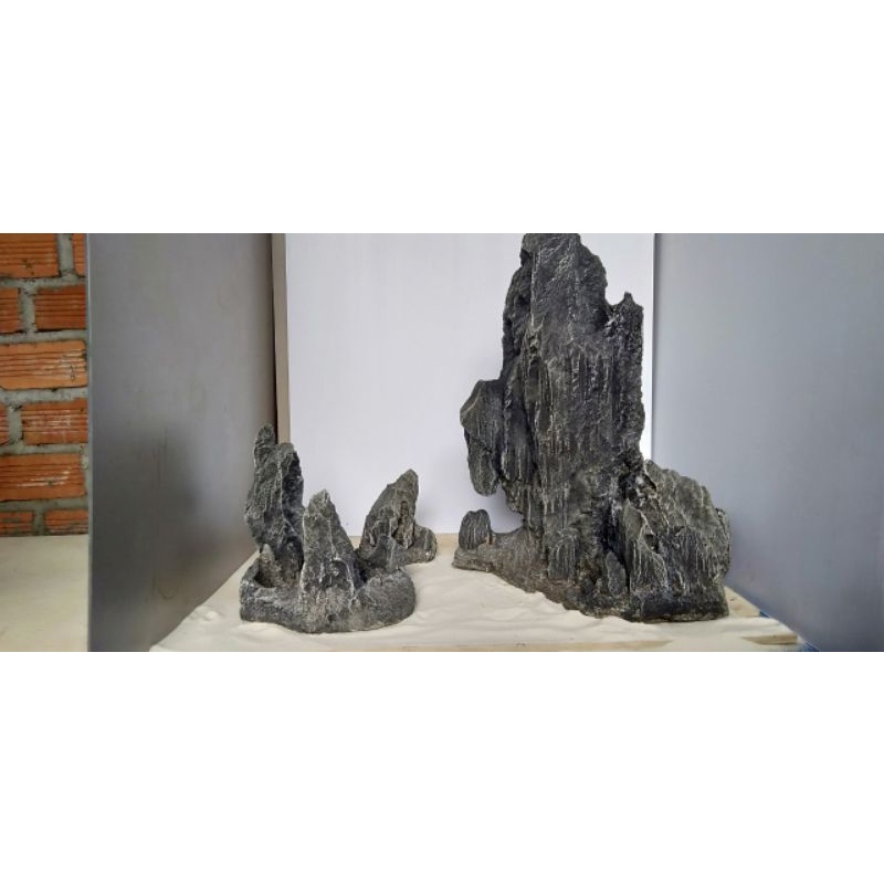 Tiểu cảnh trồng bonsai-hon non bộ mini có thác nước