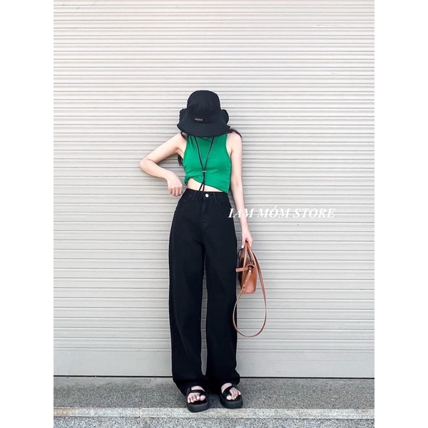 Quần jean ống rộng, dài 98-100cm( kèm video )