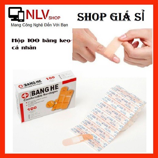 (NLVSHOP) Combo 100 Băng Keo Cá Nhân Nhiều Size