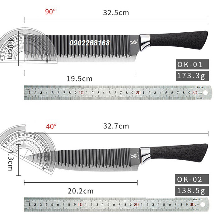 Dao thái thịt - Lượn sóng, chống dính, siêu sắc bén