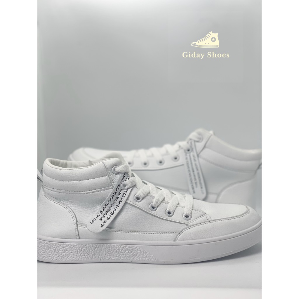 [ẢNH THẬT+VIDEO] Giày thể thao nam cao cổ cao cấp màu trắng đủ size 39 - 43 hàng sẵn _Giday B608 | BigBuy360 - bigbuy360.vn