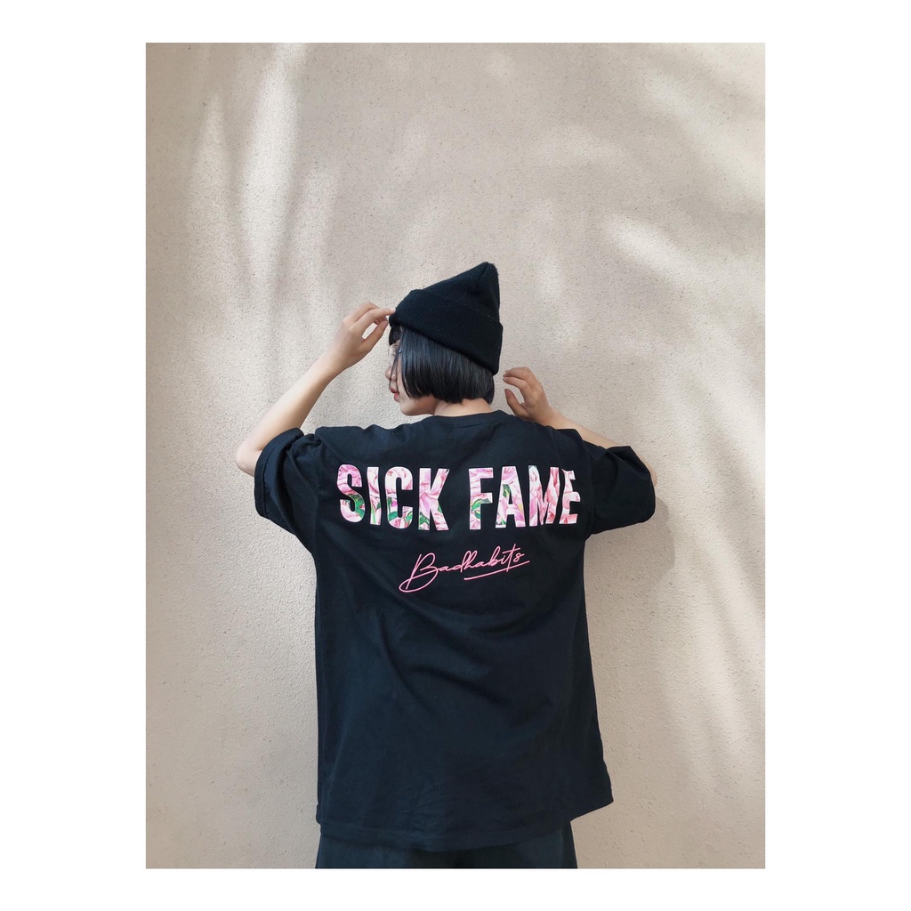 Áo thun tay lỡ TEEKO phông Unisex nam nữ Cotton oversize form rộng Habit Sick Fame