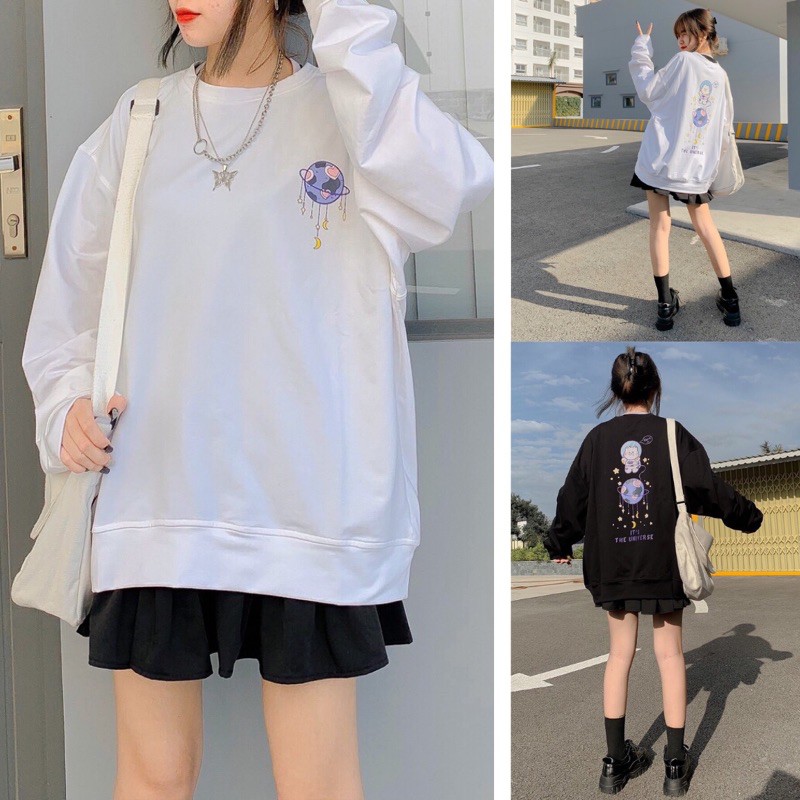 Áo Sweater Unisex NOTHING From Rộng (Ảnh Thật Video Tự Chụp)