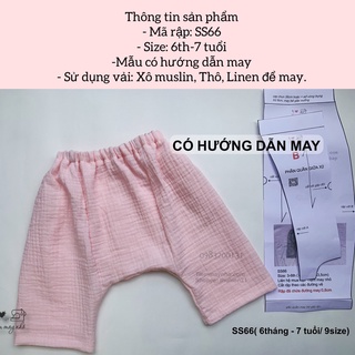 Rập giấy may quần Harem đáy thụng_SS66