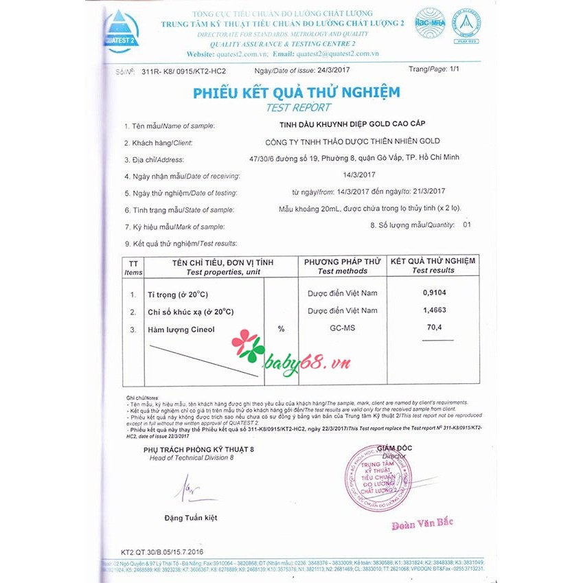 Tinh dầu Khuynh Diệp Gold cao cấp