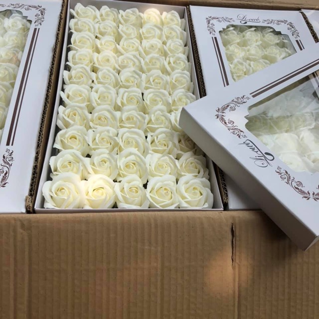 hộp 50 bông hoa sáp 3-4 lớp hàng loại 1