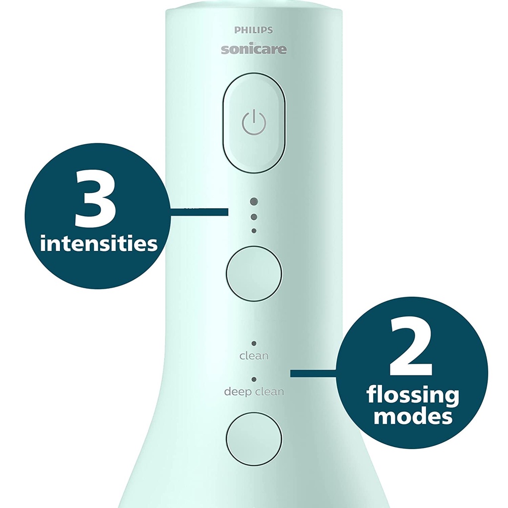 Máy tăm nước pin sạc không dây Philips Sonicare Power Flosser 3000 HX3806 - hàng Mỹ - BH 12 tháng