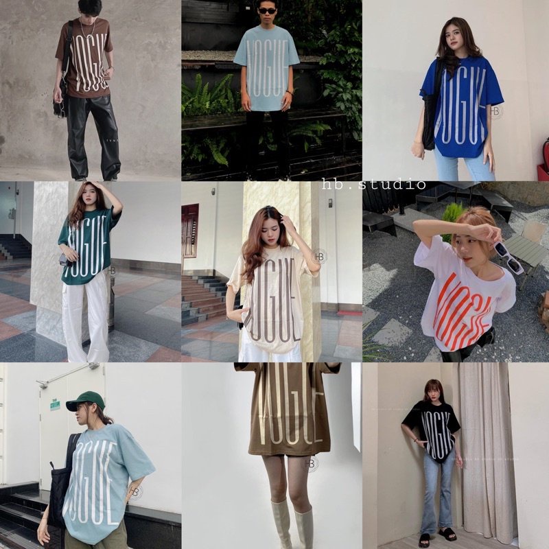 Áo thun Vogue summer cotton 2C định lượng 250gms Yolo Store vải dày dặn, không xù lông trẻ trung, thịnh hành
