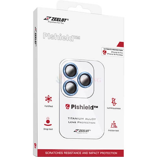 Dán Camera cường lực viền màu chống va đập Zeelot PIshield iP 14 Pro Max/14 Pro/14 Plus/14 - Hàng chính hãng